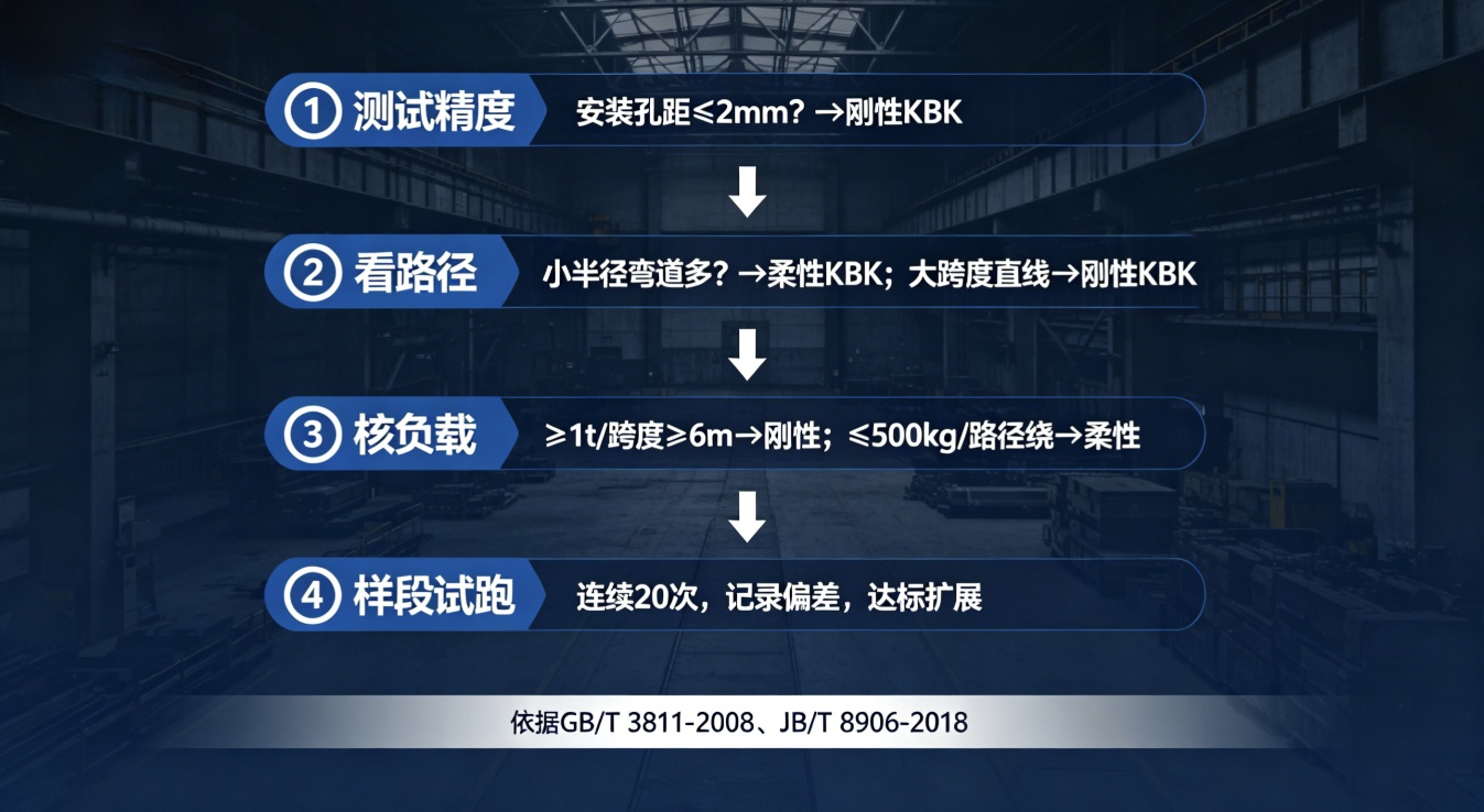 KBK选型四步法:测精度看路径核负载样段试跑 KBK选型四步法:测精度看路径核负载样段试跑