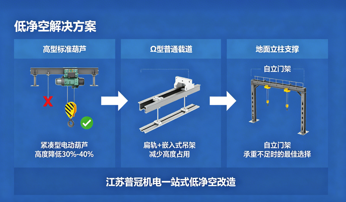 低净空KBK三种核心技术方案对比图 低净空KBK三种核心技术方案对比图