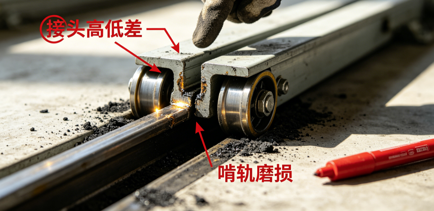 KBK轨道接头啃轨磨损与间隙检测 KBK轨道接头啃轨磨损与间隙检测