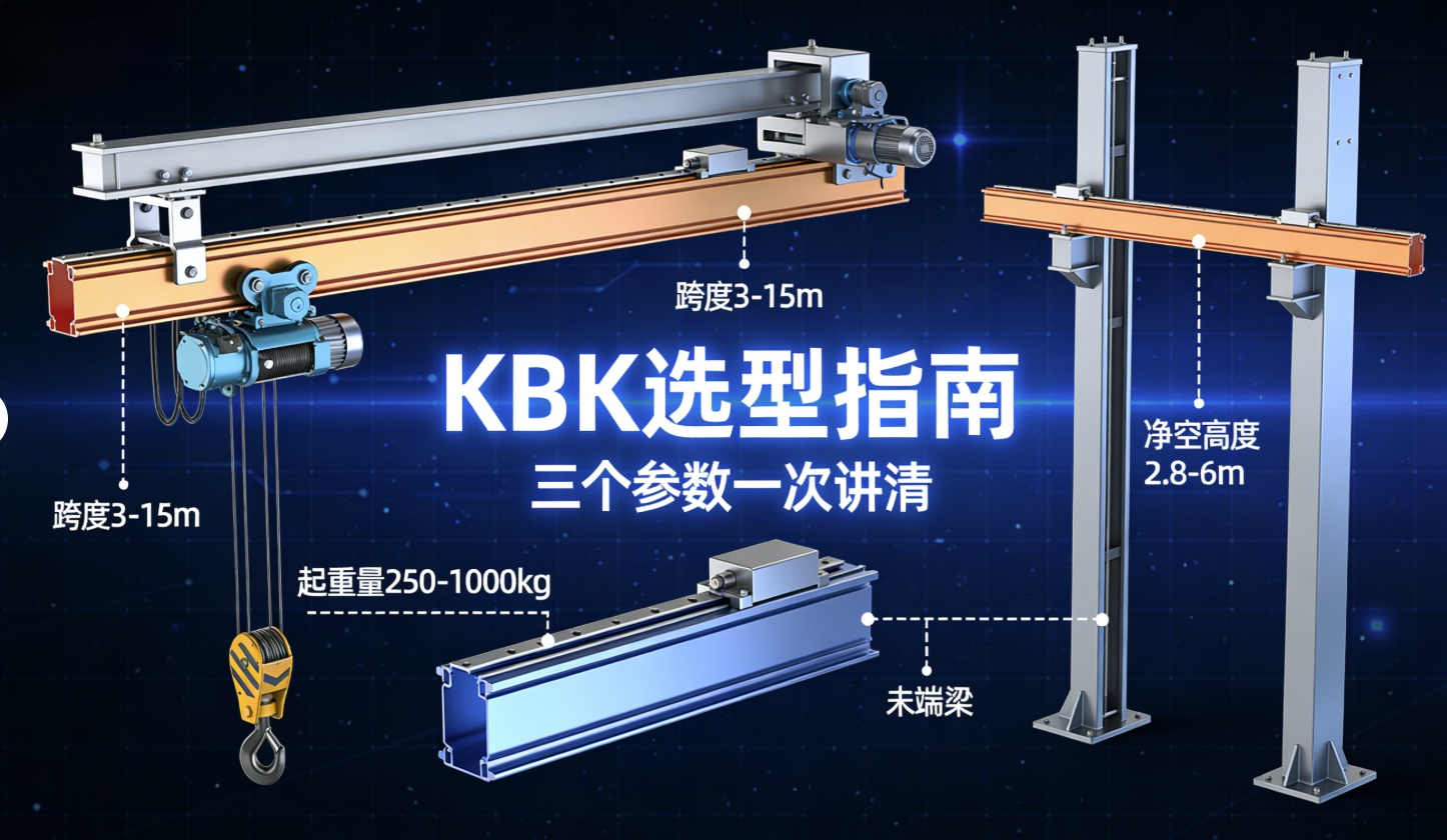 KBK起重机选型指南：起重量、跨度、净空高度三个参数怎么定？