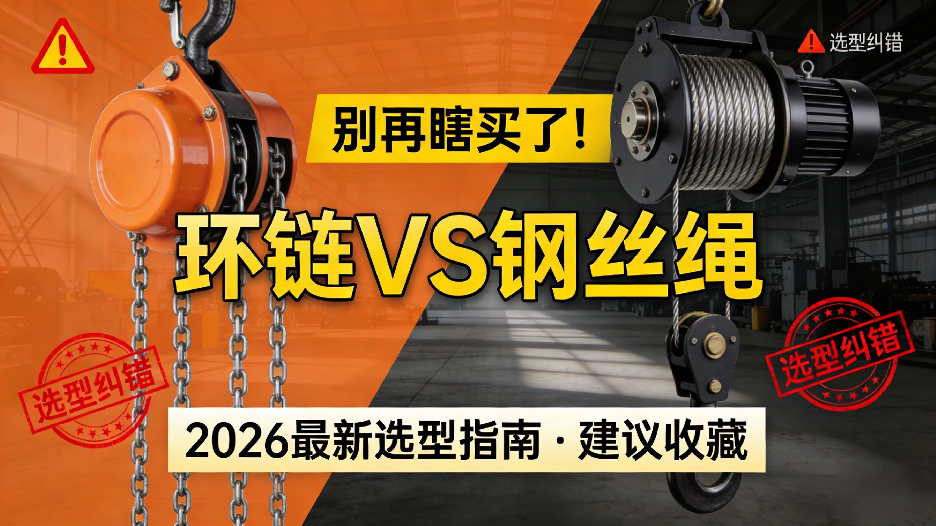 电动葫芦选购避坑：环链VS钢丝绳，哪种适合你？