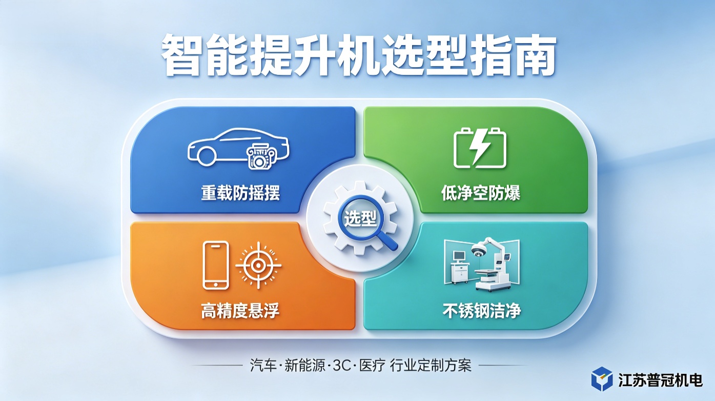 不同行业智能提升机选型指南：汽车/新能源/3C/医疗怎么选？