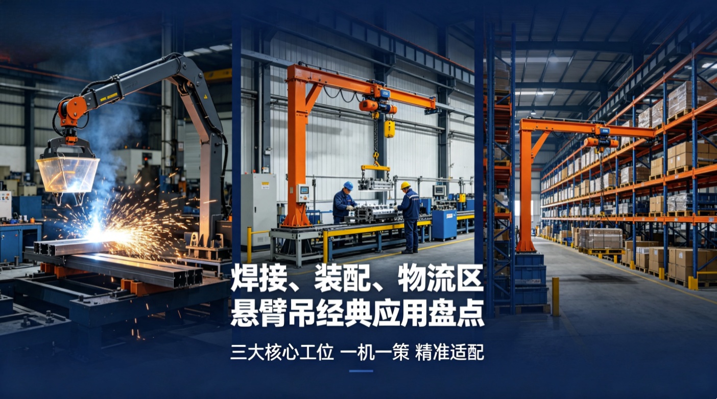 焊接工位、装配线、物流区，悬臂吊的经典应用盘点