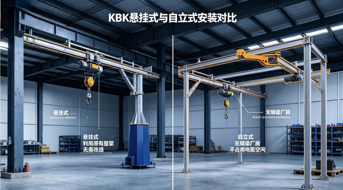 小车间 KBK 悬挂与自立安装方式示意.jpeg