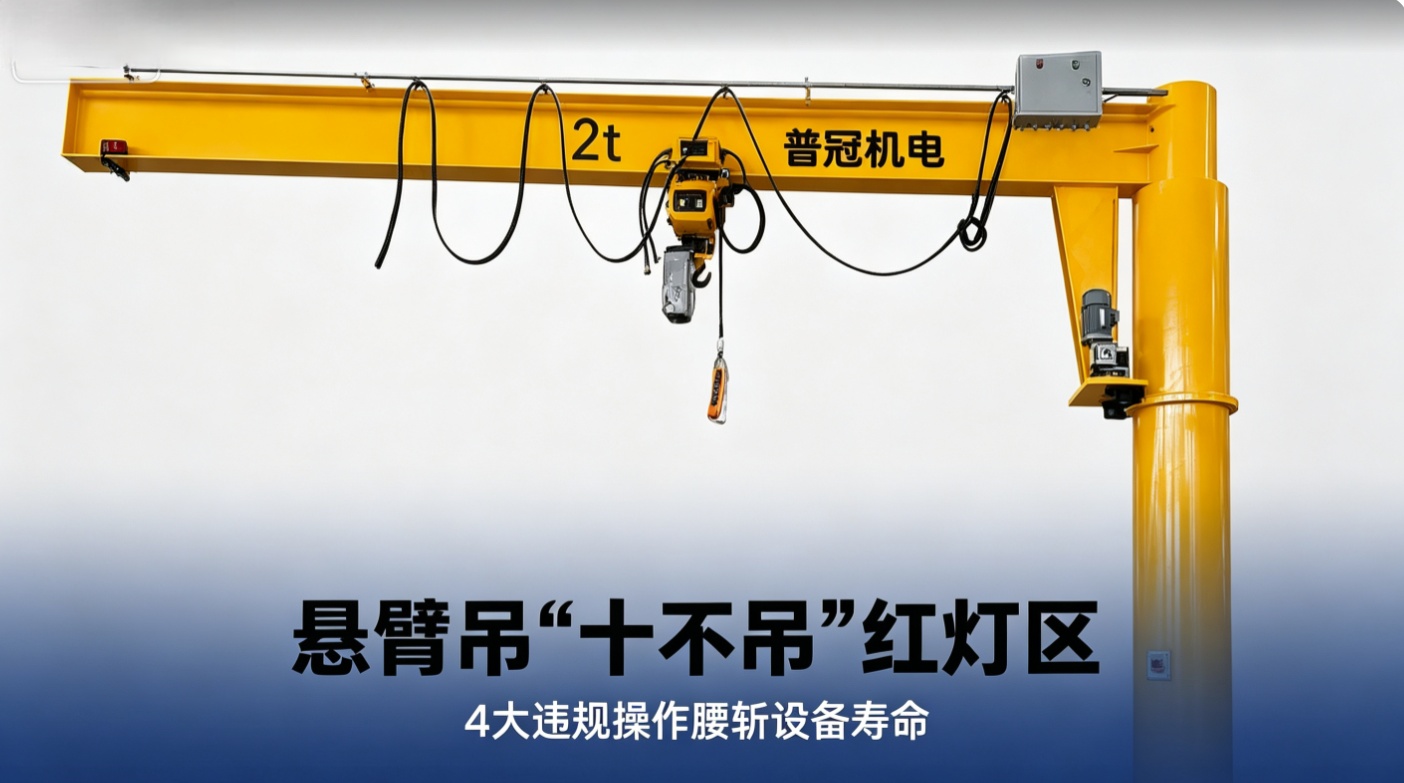 悬臂吊“十不吊”红灯区：这4种违规操作正在“腰斩”你的设备寿命