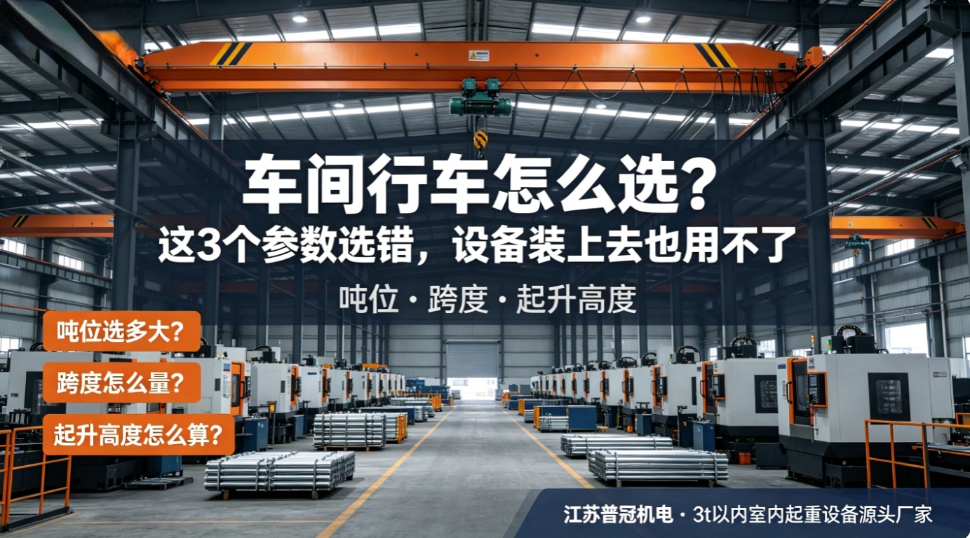 江苏普冠机电车间行车选型三大核心参数.jpeg