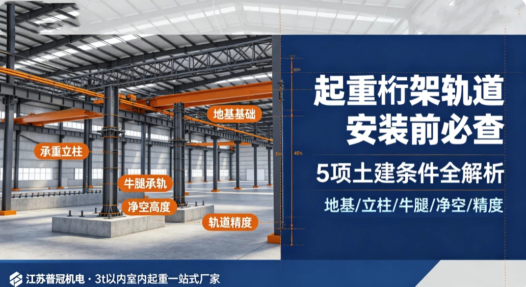  起重桁架轨道安装，厂房土建需要满足哪些条件？