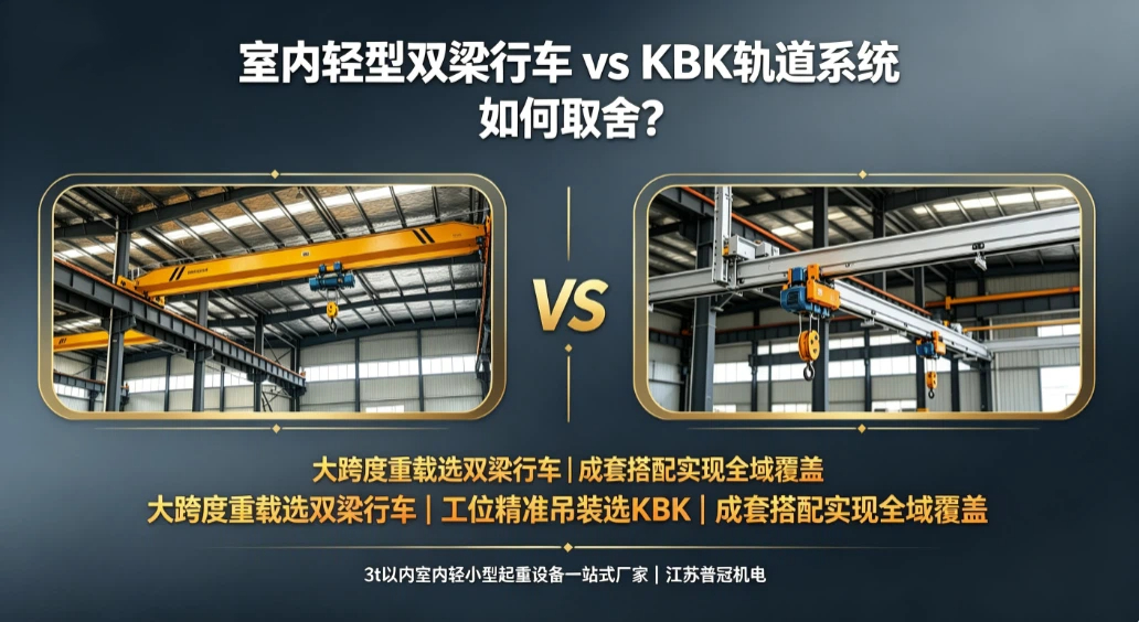 室内轻型双梁行车和KBK轨道系统该如何取舍？