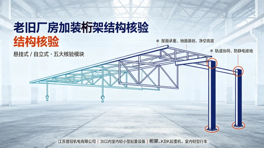 老旧厂房改造：加装桁架起重需要做哪些结构核验