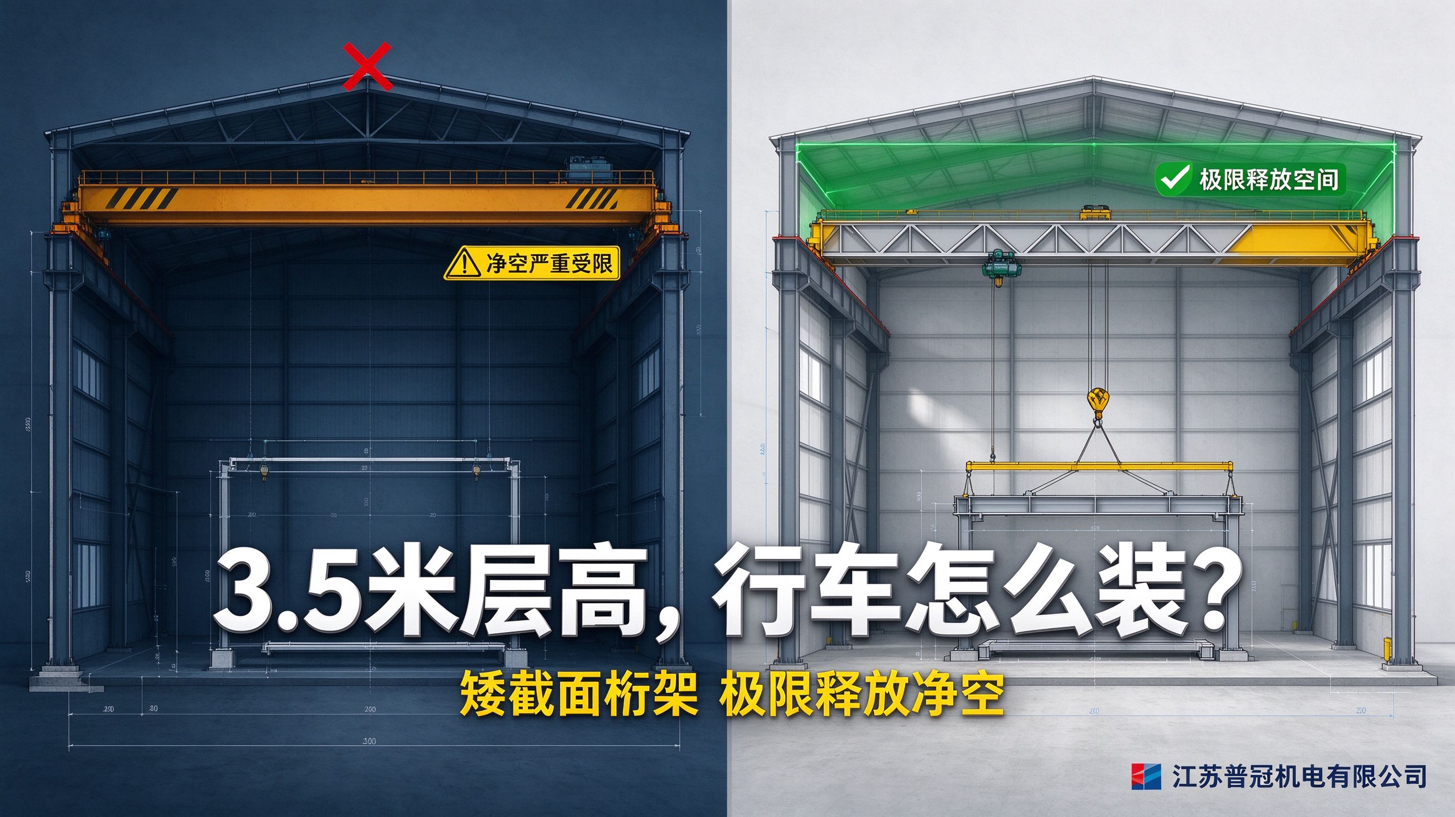 层高不足车间改造：狭小工位桁架起重机替代传统行车实录